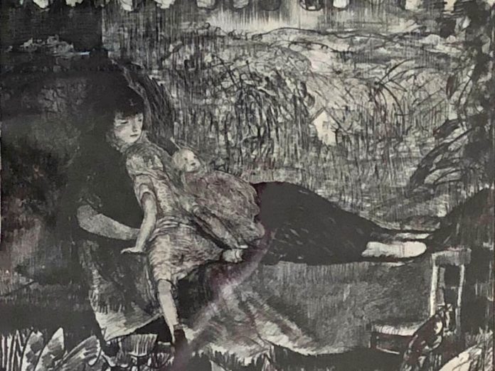 George Bellows Stone Lithograph Mother & Child